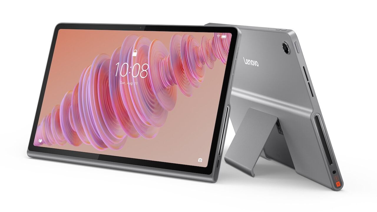 Front and back view of Lenovo Tab Plus