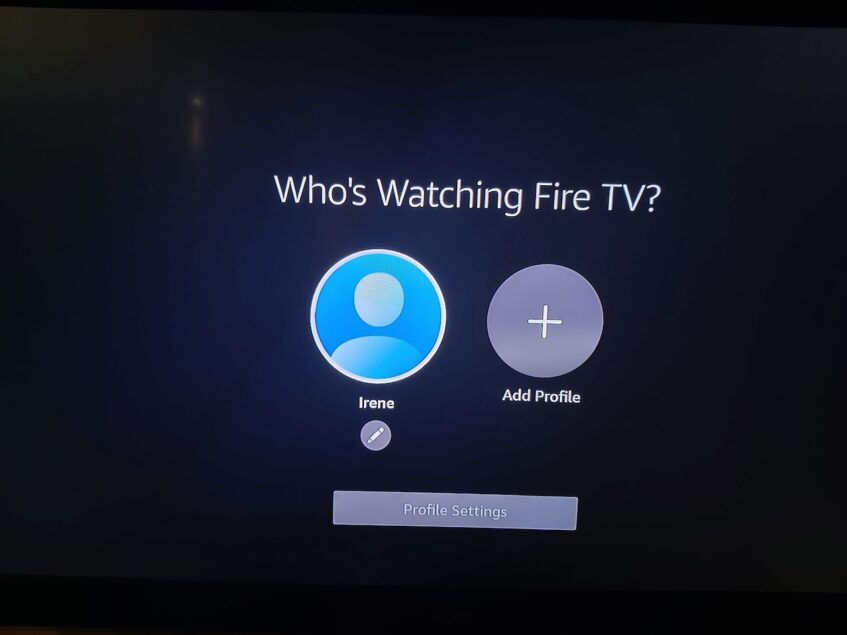 Profiles on Amazon Fire TV Stick