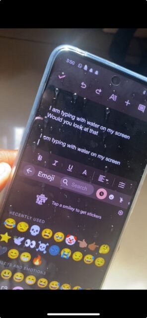 Rainwater Smart Touch experiment on Realme 12 Plus 5G phone