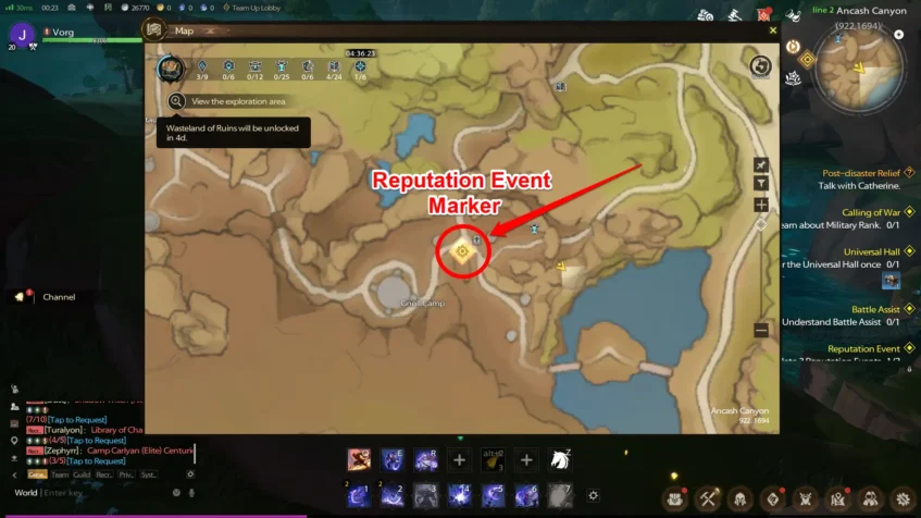 Reputation Event Marker - Tarisland