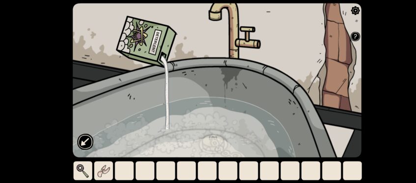 bathtub with detergent