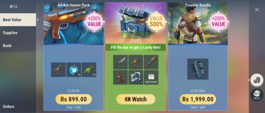 Shop in Amikin Survival
