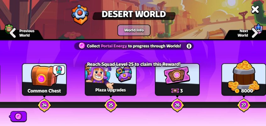 The Desert World under the Squad Journey in Squad Busters.