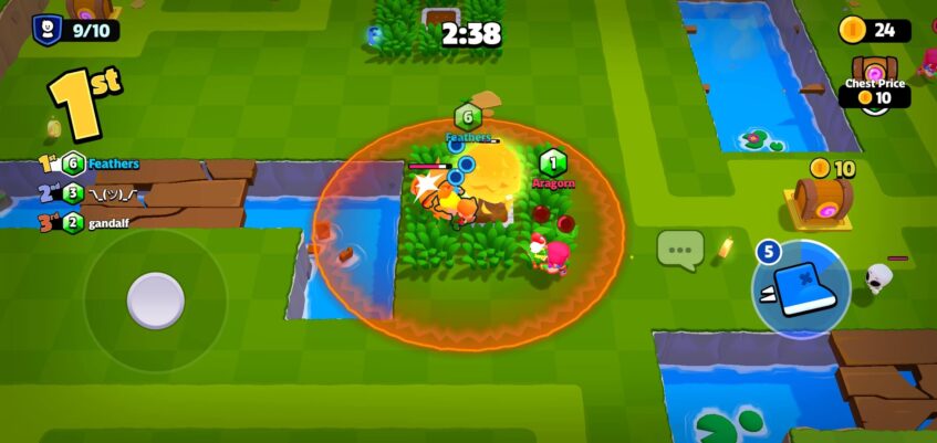 An early-game PvP instance in Squad Busters.