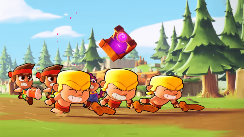 Three baby Barbarians in Squad Busters.