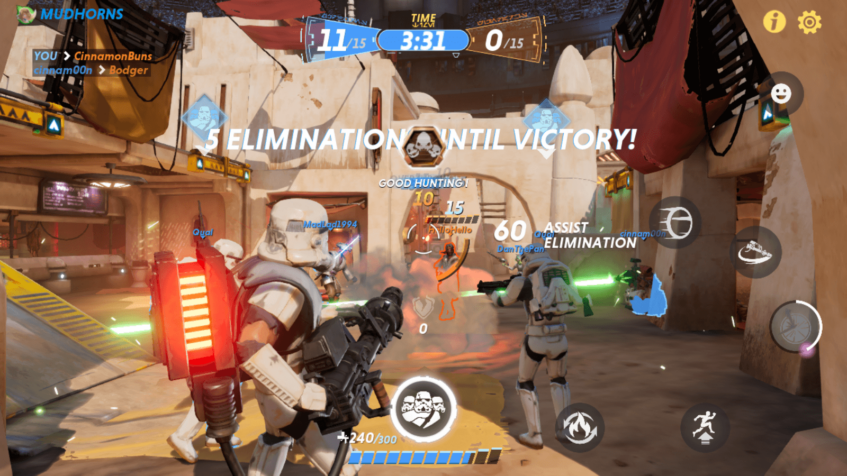 Star Wars: Hunters's gameplay.