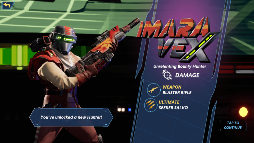 Imara Vex intro in Star Wars: Hunters.