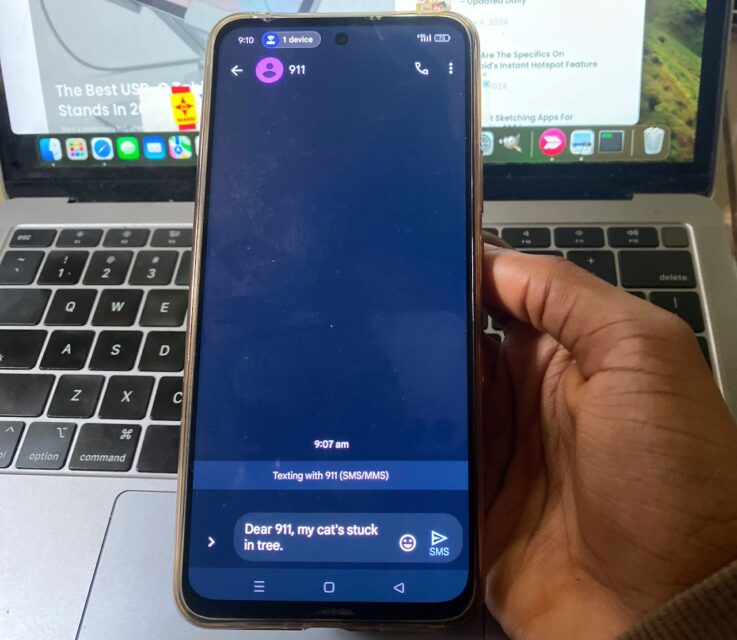 Texting 911 on Google Messages