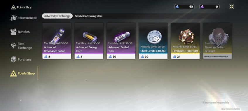 Tower of Adversity Exchange Shop - Wuthering Waves