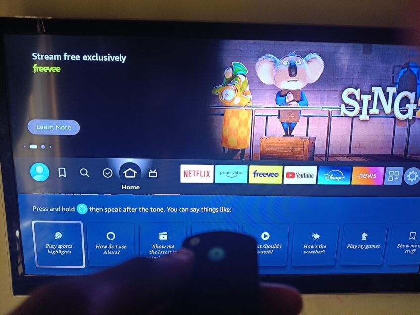 Using Alexa voice commands on Amazon Fire TV Stick