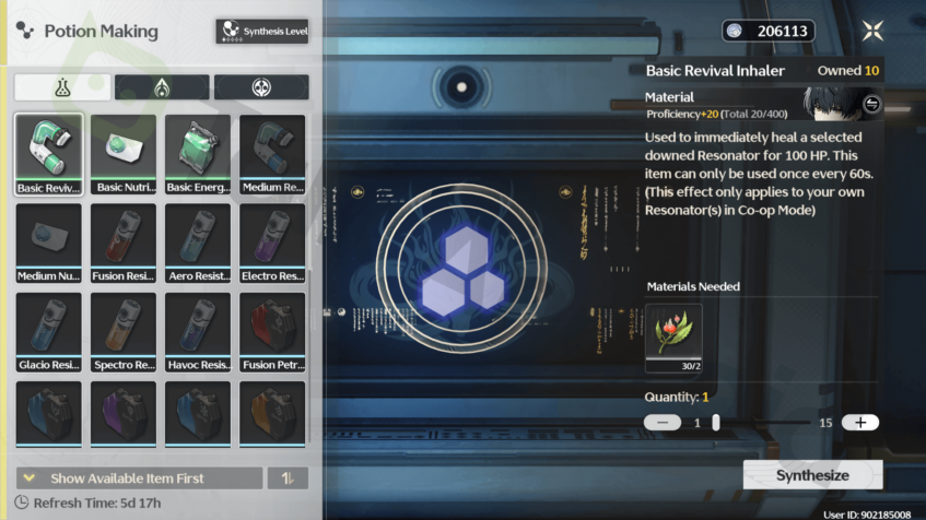 Copyrighted image of the Synthesizer in Wuthering Waves.