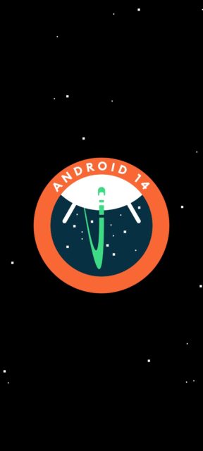 Android 14 Easter egg space logo