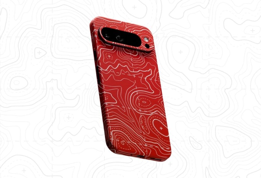 Dbrand Area 51 Danger Red Skin on Google Pixel 9 Pro XL