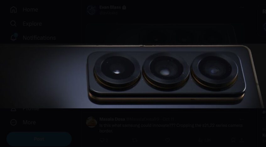 Close-up view of Galaxy Z Fold 6 Special Edition camera island