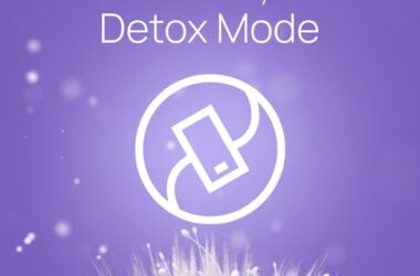 Welcome to Detox Mode text on purple background