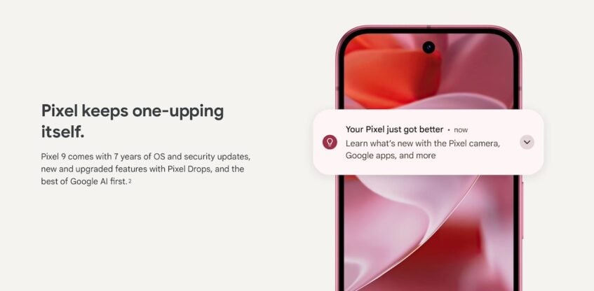 Pixel 9 OS support information
