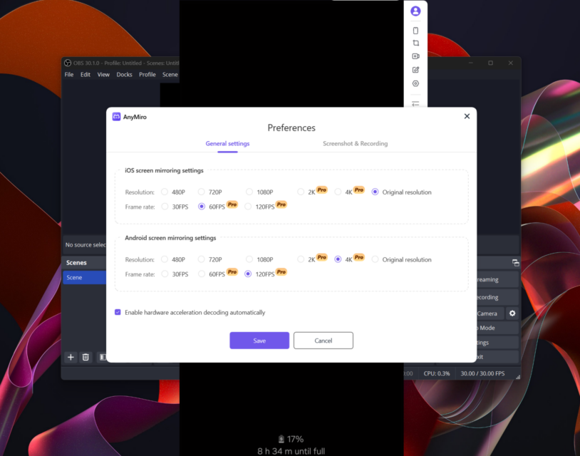 The Best Android Screen Mirroring Software For Streaming Android To OBS: AnyMiro Review 13