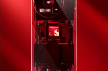 Snapdragon 8 Elite inside transparent smartphone mockup