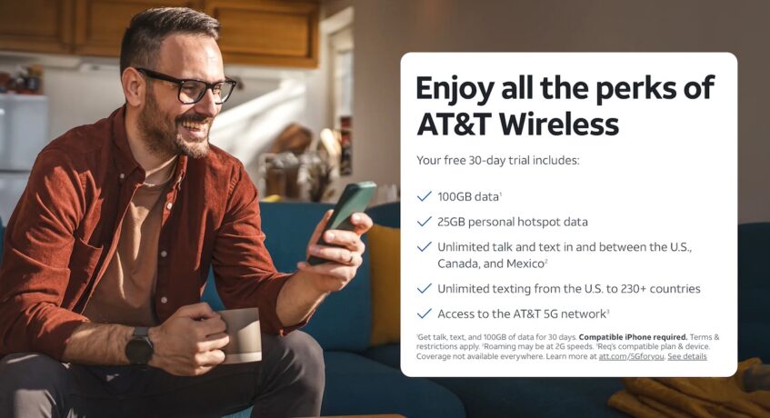 Listed perks of the Try AT&T wireless trial program