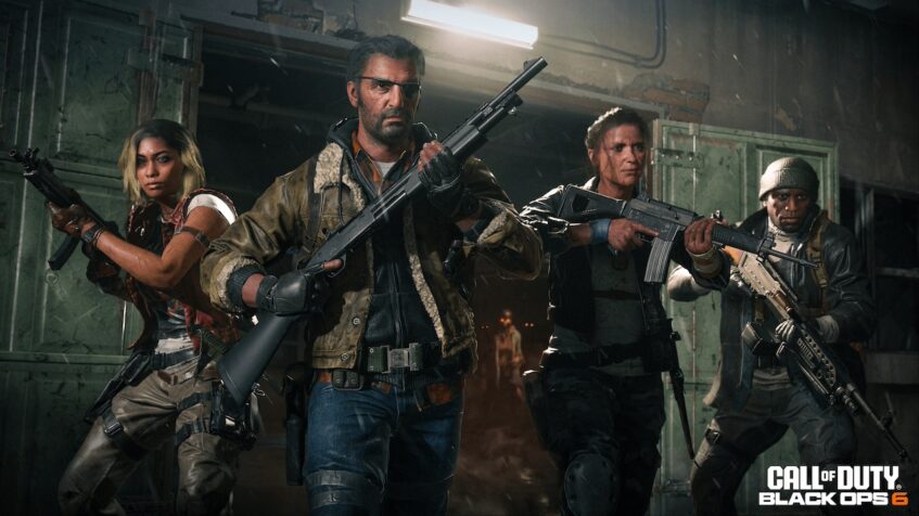 Four armed people on Call of Duty Black Ops 6 teaser poster
