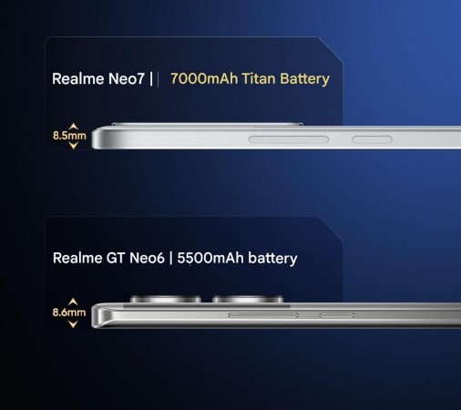 Realme Neo 7 Teases Crazy 7,000mAh Battery; Thinner Than GT Neo 6 6