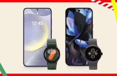 Google Pixel and Samsung Galaxy phones with smartwatches