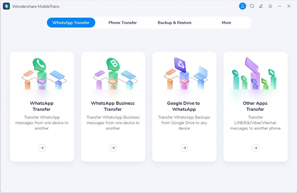 select whatsapp business transfer