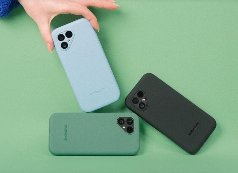 Fairphone 5 in three different colors