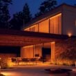 Warm outdoor lighting for house