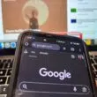 Close up shot of Google Chrome address bar open on Android phone