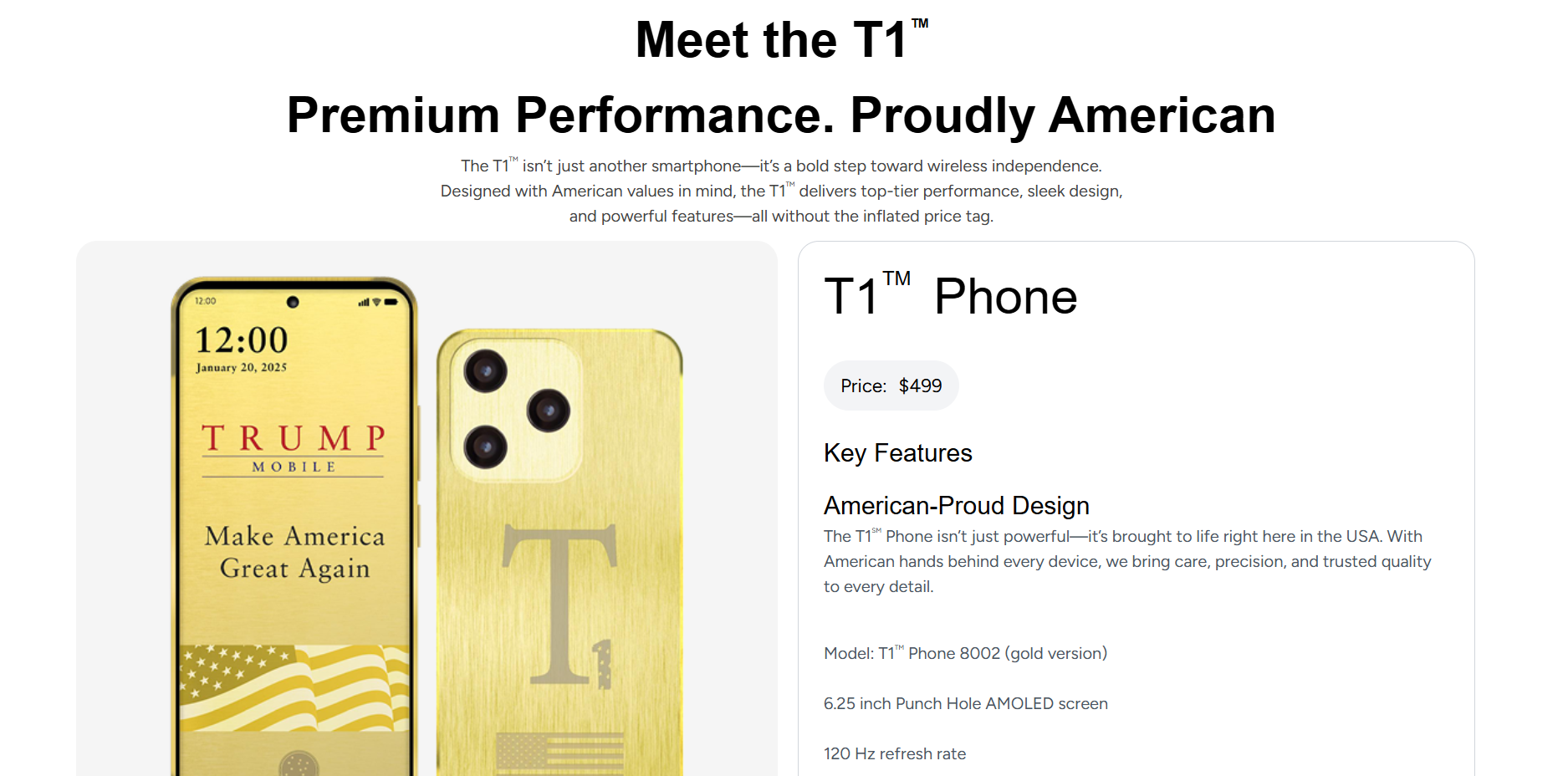 Trump Mobile Says the T1 Phone Is Finally Shipping This Week. Sure It Is. 6