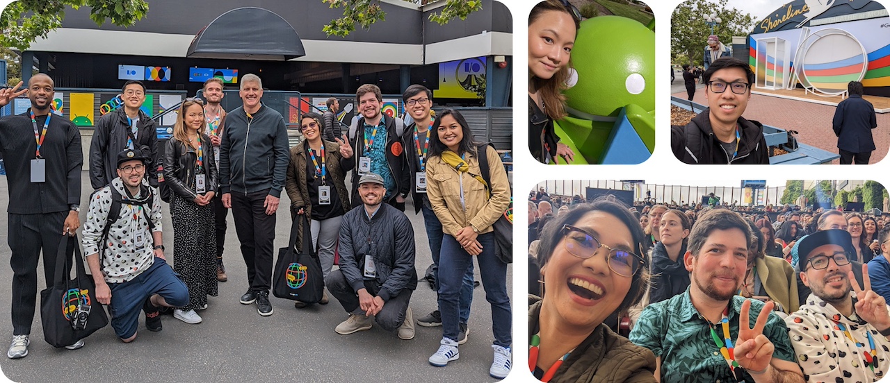 Smiling Google Pixel SuperFans in collage