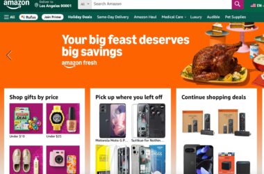 Amazon website homepage