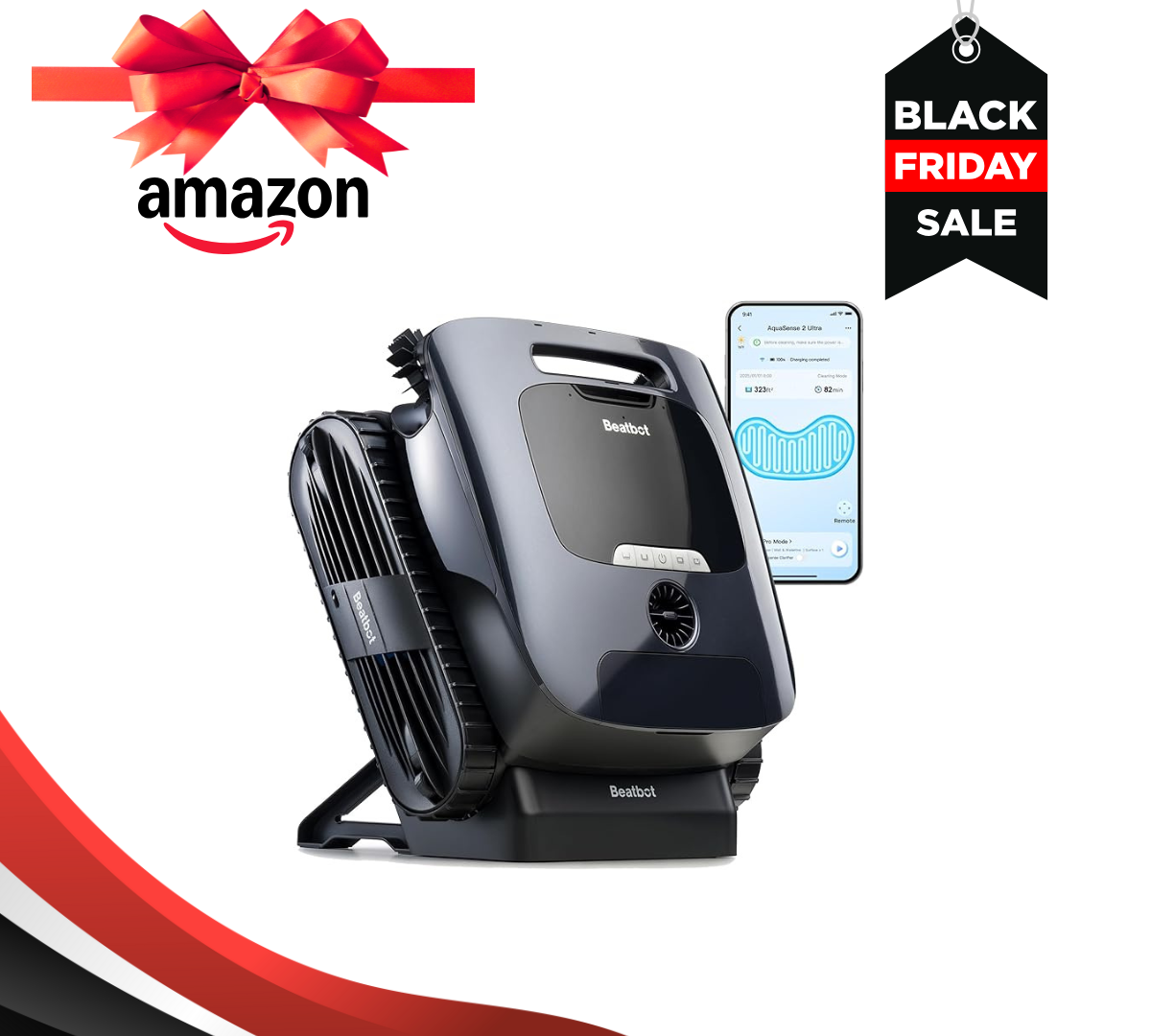 Beatbot AquaSense 2 Ultra surrounded by Amazon Black Friday design 