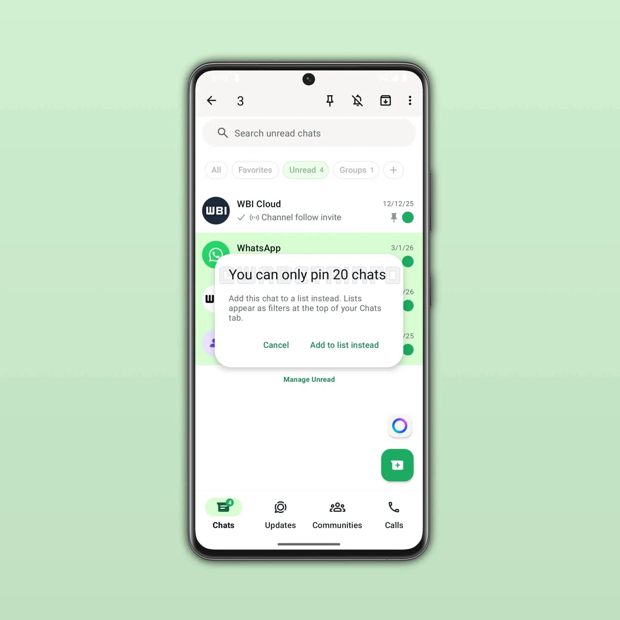 WhatsApp tests Premium tier with extra pinned chats and themes 5