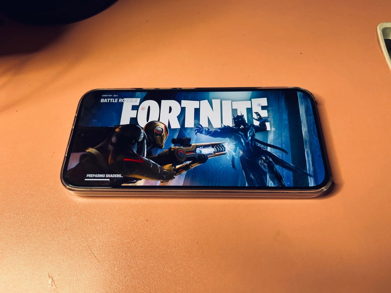 Fortnite game showing on Infinix GT 50 Pro screen