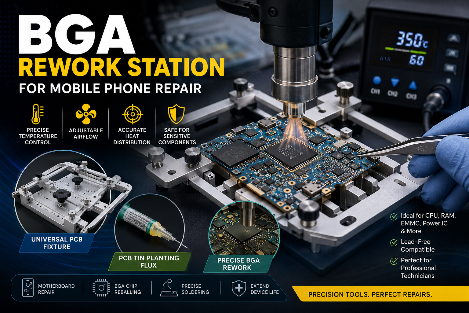 Best BGA Rework Stations for Mobile Phone Repair: Usage and Tips 4
