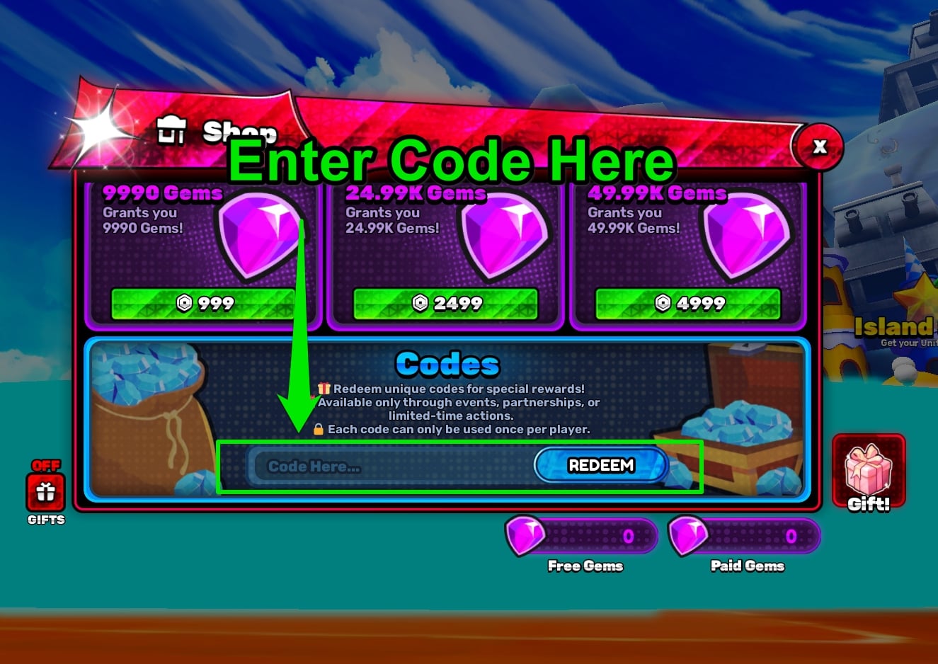 Enter Code Here