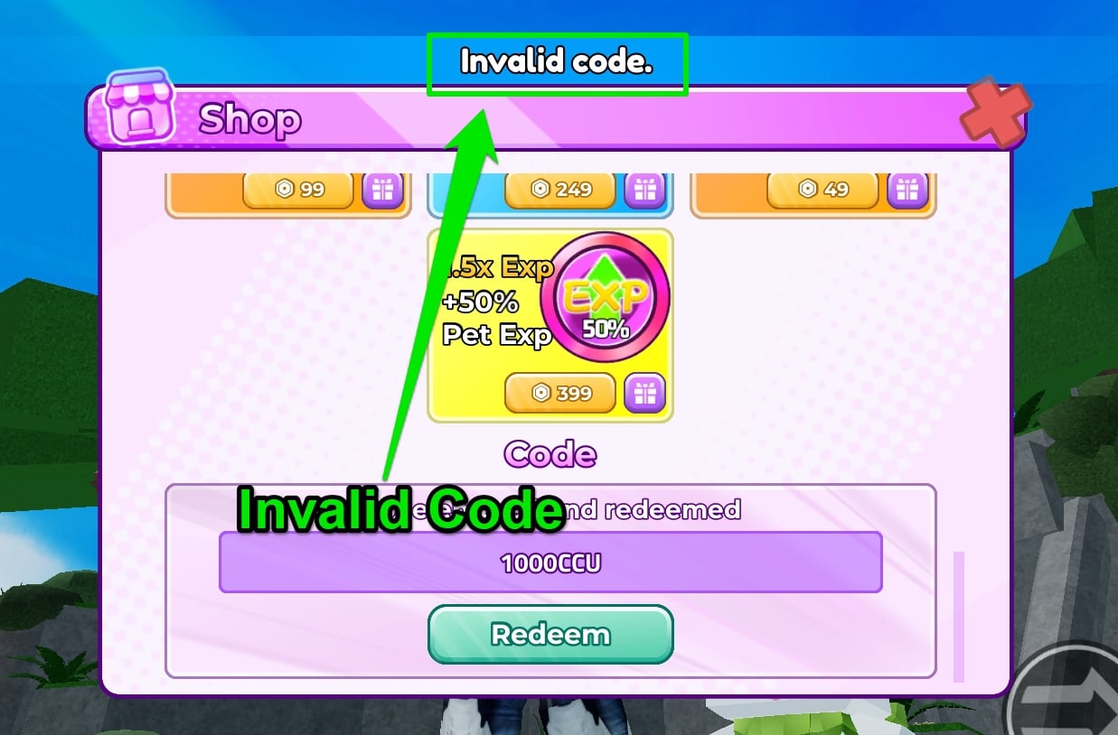 Invalid Code