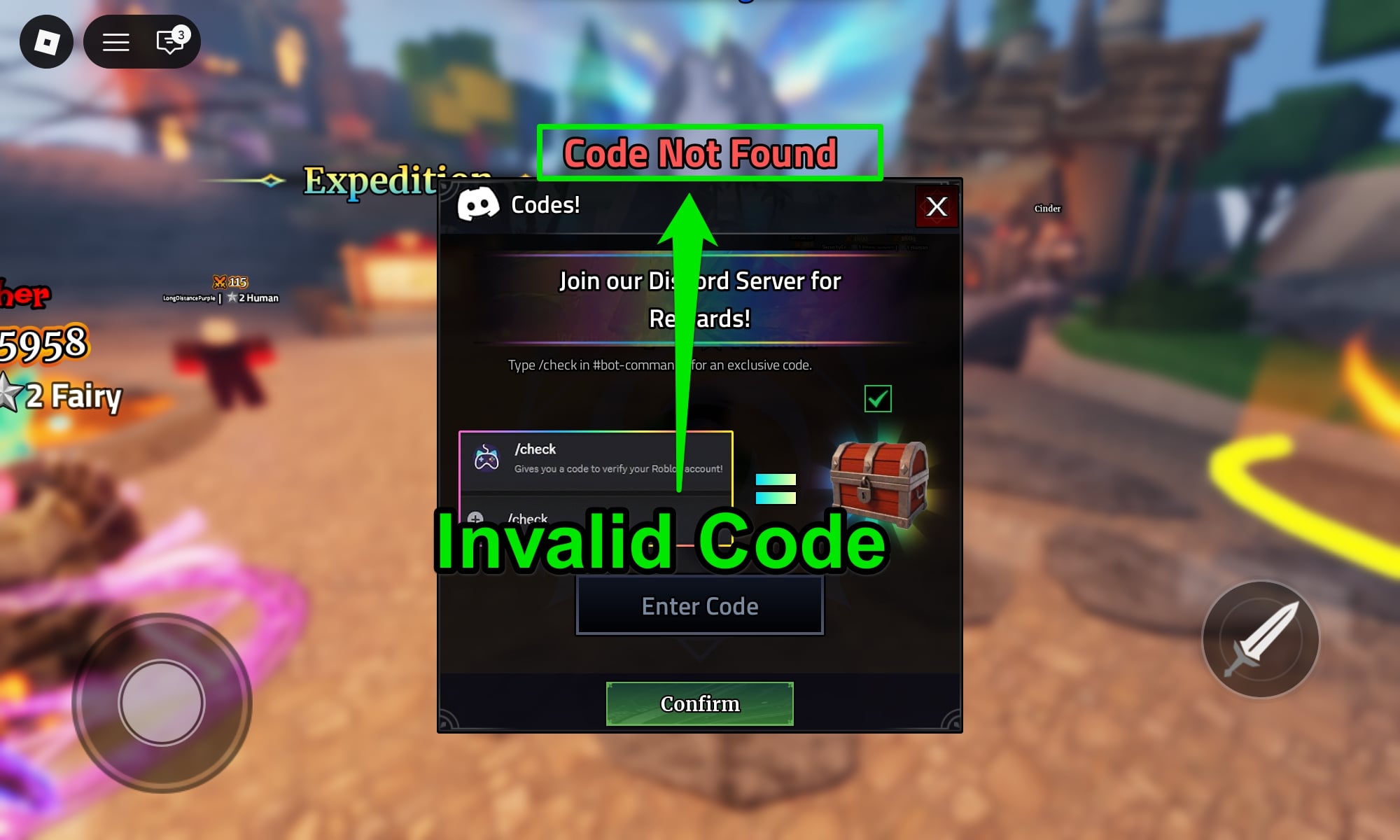 Invalid Code
