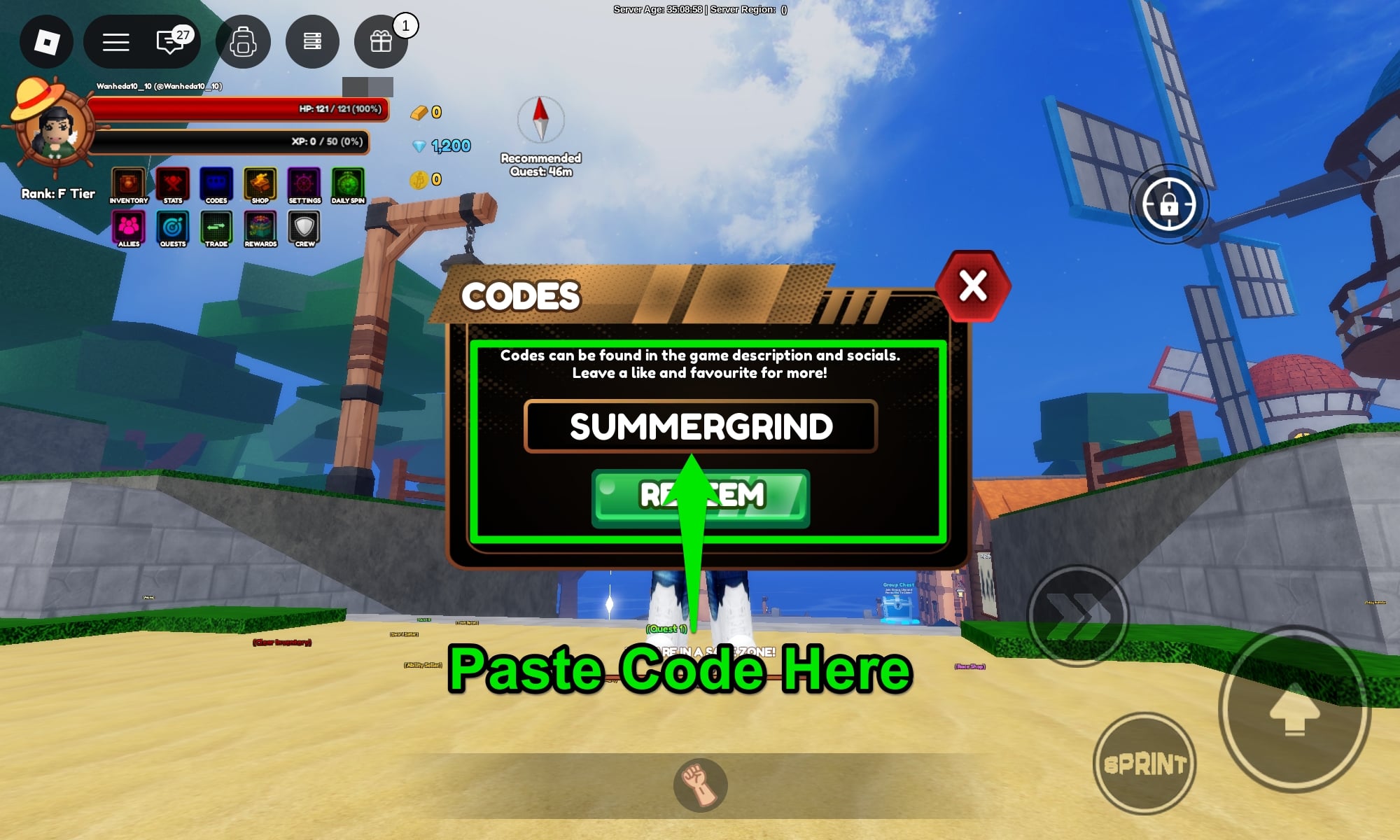 Paste Code Here