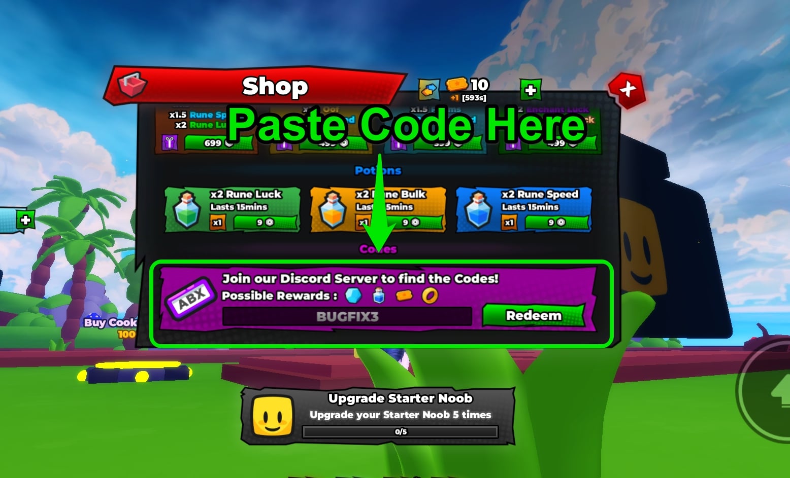 Paste Noob Incremental Code Here