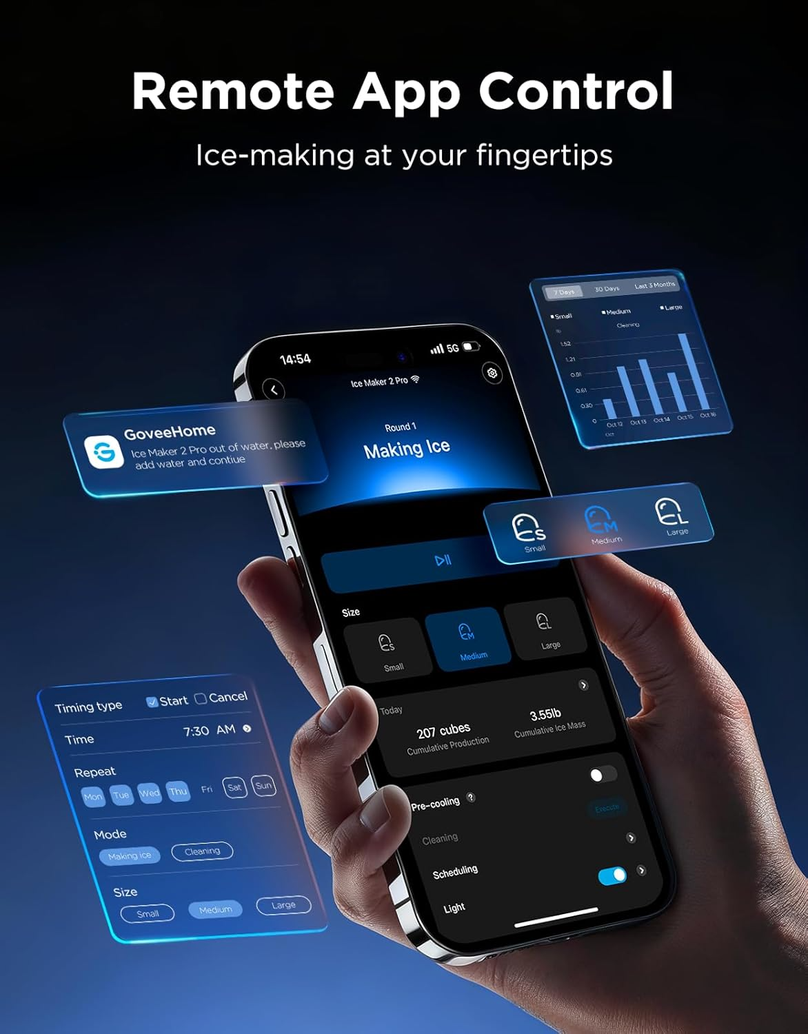 GoveeLife Smart Countertop Ice Maker 2 Pro Makes Ice in 3 Minutes 7