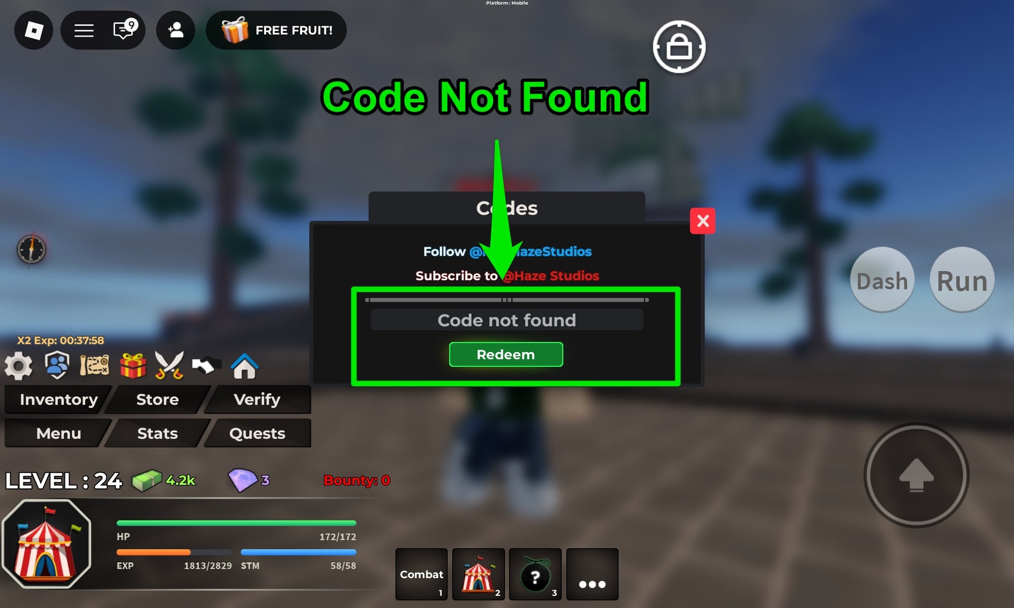 Code Not Found