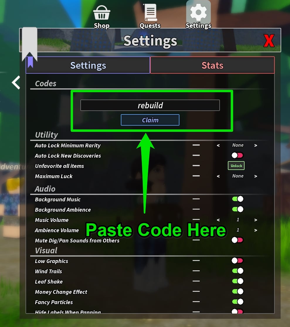 Paste Prospecting Codes Here 