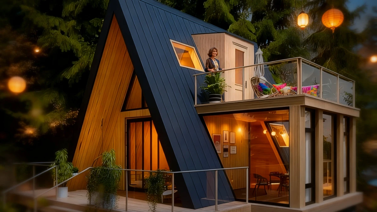 This stunning A-frame prefab home with mezzanine and full amenities can now be yours for under €17,000—too good to be true? 11
