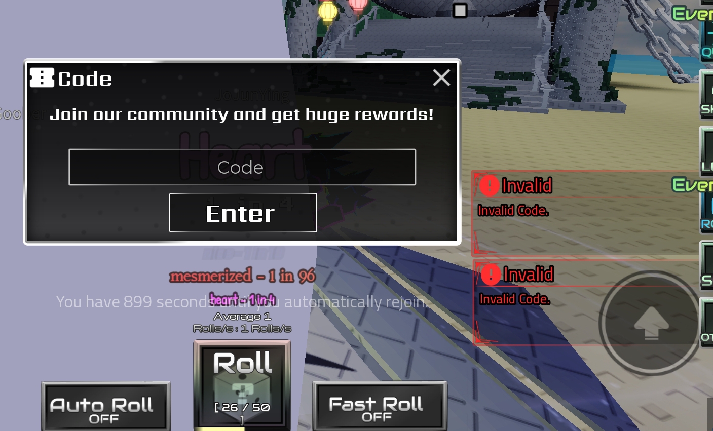 Invalid Code