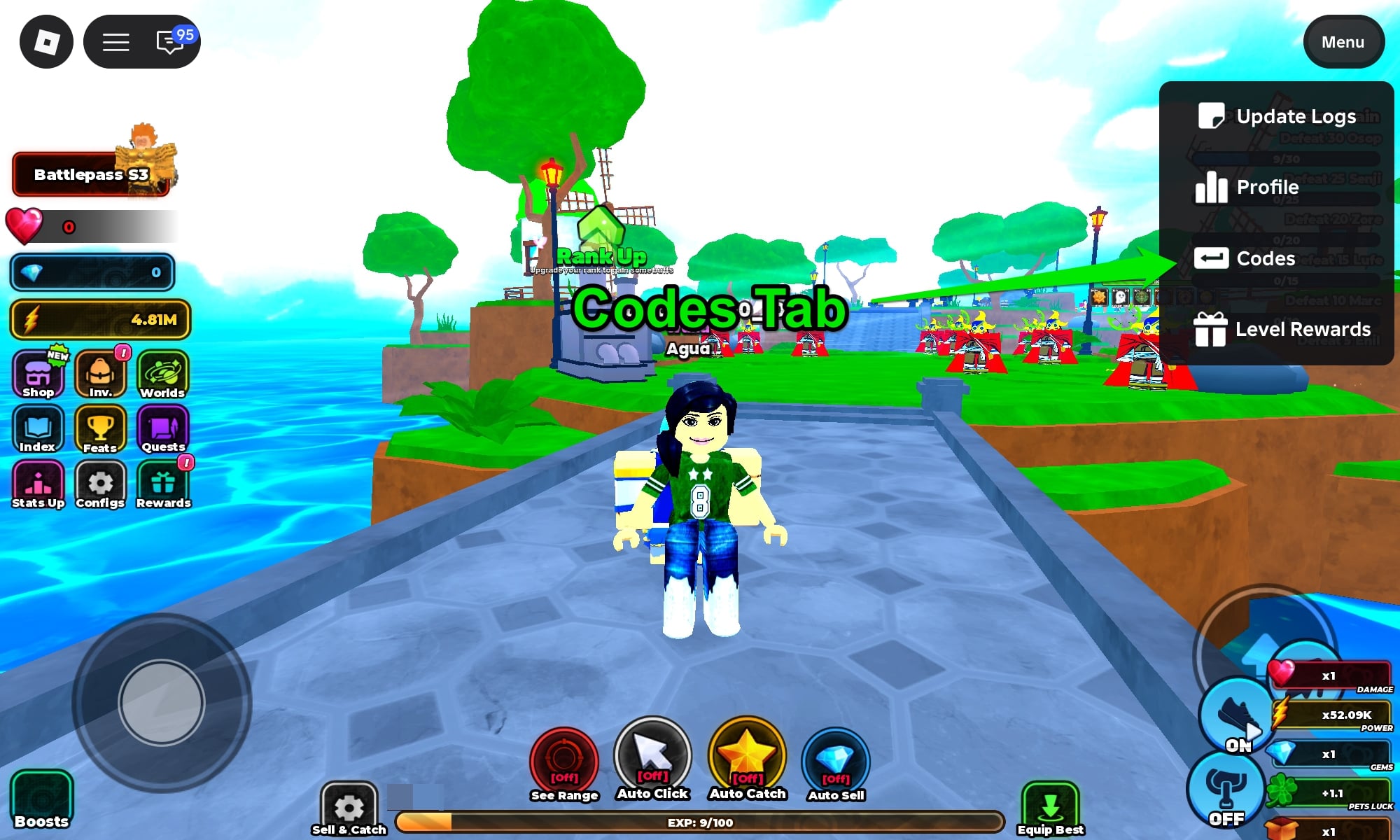 Codes Tab