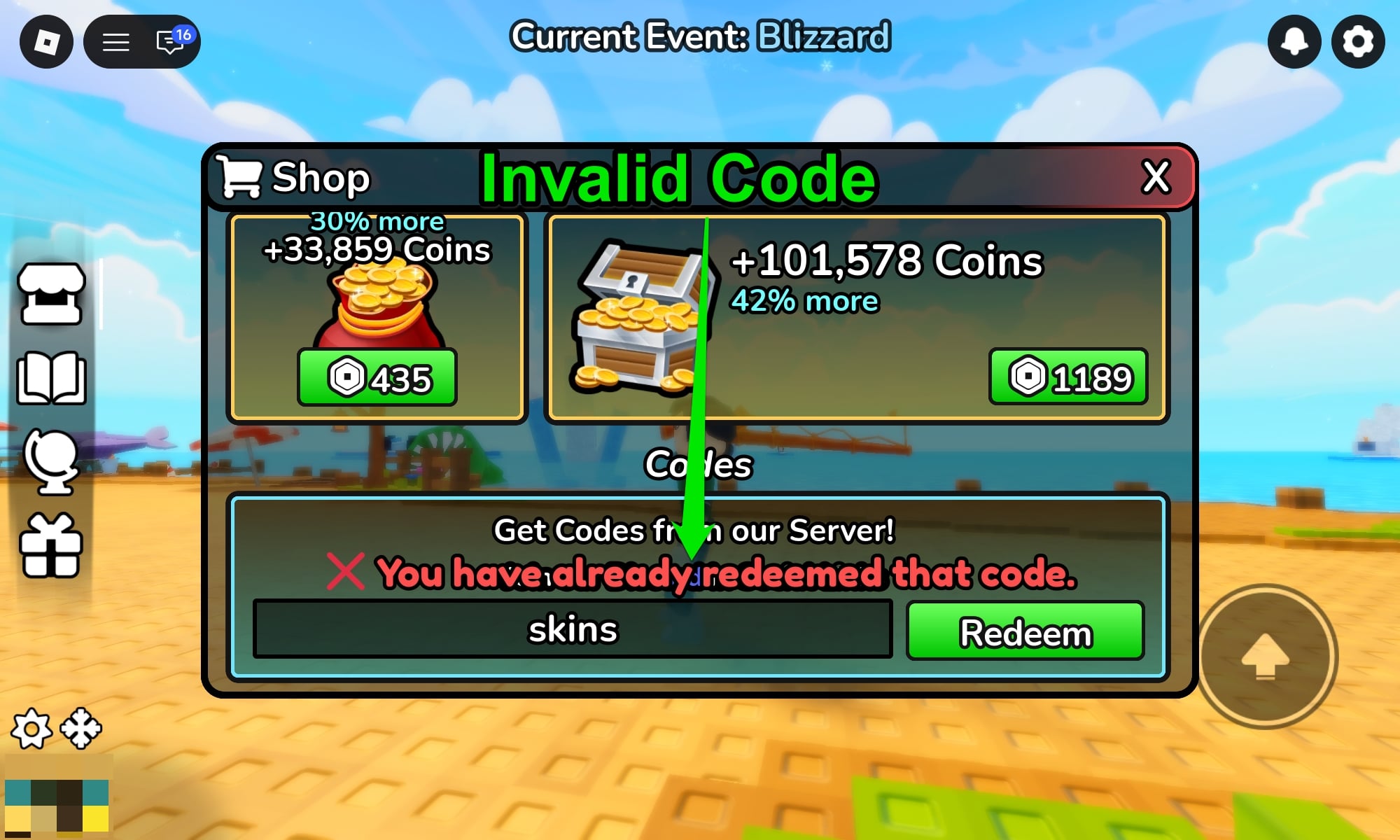 Invalid Code