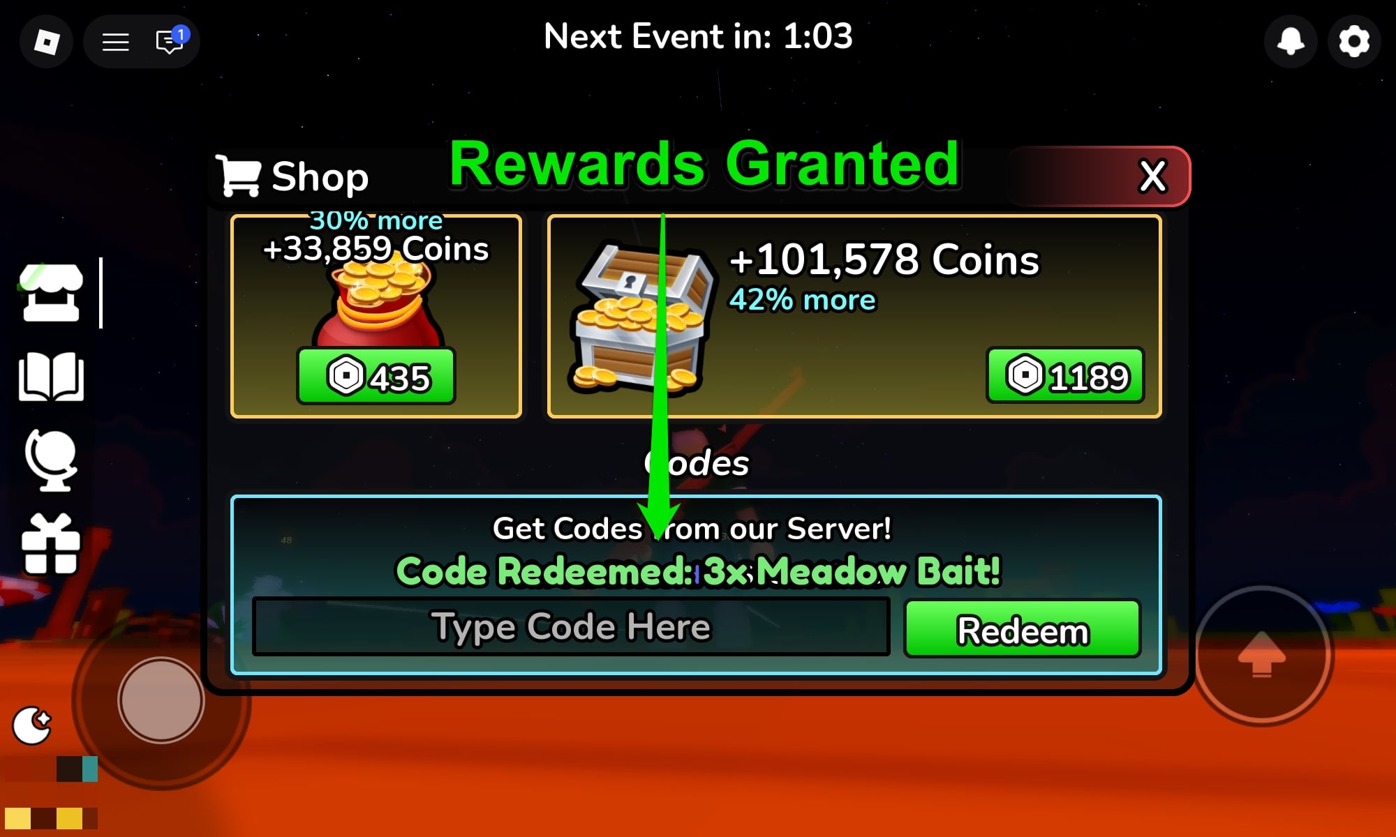 Rewards Granted